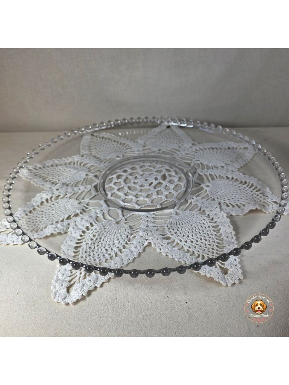 Imperial Candlewick Clear Glass Punch Bowl Underplate 16 3/4" Replacement